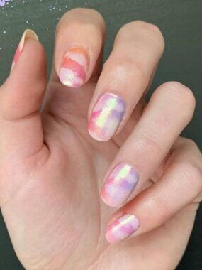 Painted Dawn Color Street Nail Polish Strips Retired Light Pink Gold Shimmer